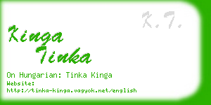 kinga tinka business card